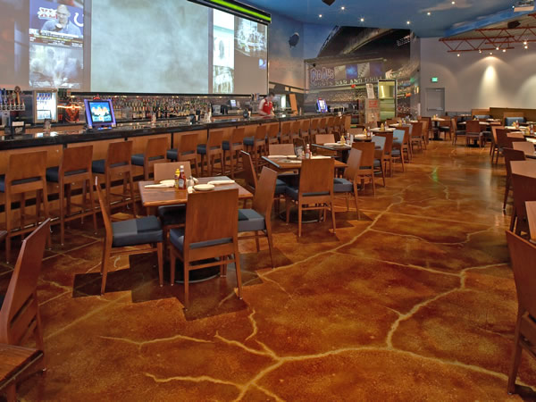 Restaurant Floor Pictures- Photos and Ideas for Decorating Concrete in