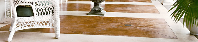 Outside Brown Concrete Floor