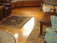Tan living room concrete floor