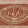 Company name in concrete floor