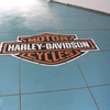 Harley Davidson concrete logo