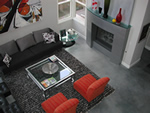 Family room concrete floors