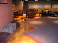 Light brown concrete floor for restuarant