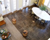 Rustic dark brown concrete floor