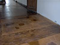 Textured interior concrete floor