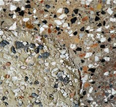 Close up of a Venice concrete floor